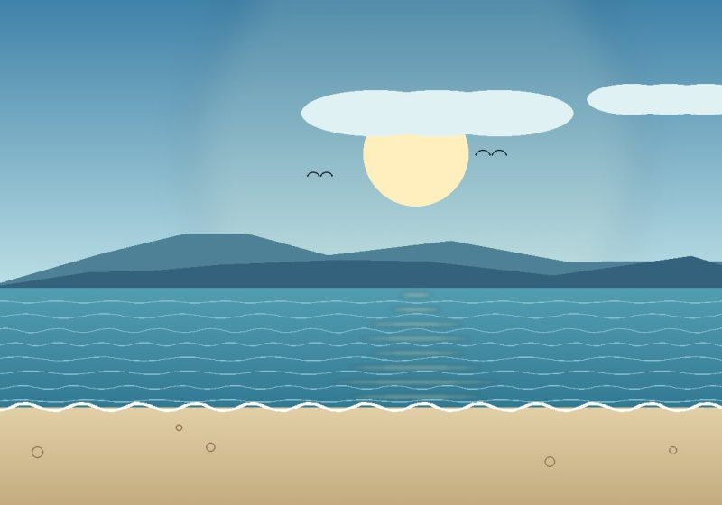 月牙湾沙滩：一湾细沙如银，夏天遛娃踏浪的首选